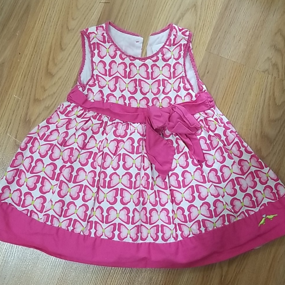 Pink butterfly dress for baby girl
